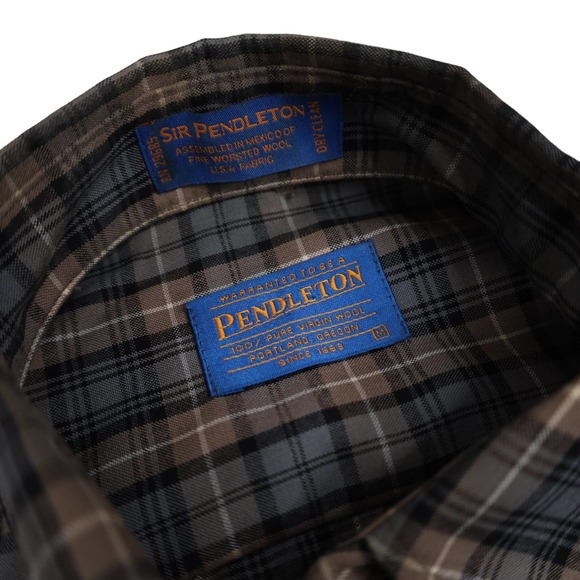 Sir Pendleton %100 Wool Button Down Shirt - Picture 5 of 7